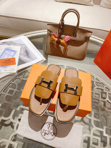 Hermes Sandals Brown