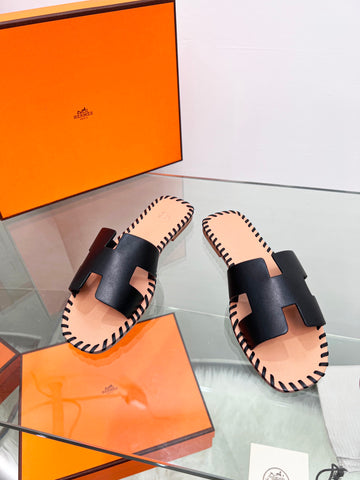 Hermes Sandals Black / Brown