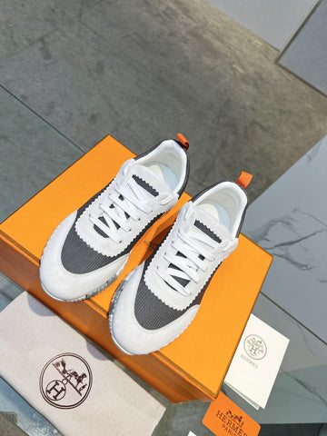Hermes Shoes White Grey
