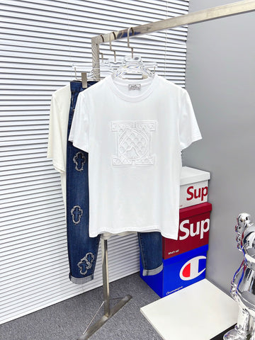 Hermes Shirt White / Brown / Black