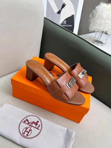 Hermes Sandals Brown high