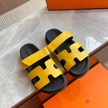Hermes Sandals Yellow Black