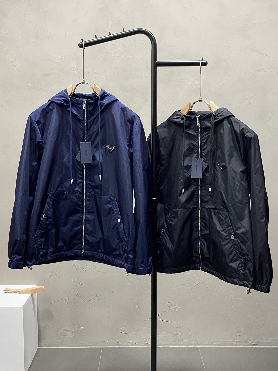 Prada Jackets Black/Blue/Green