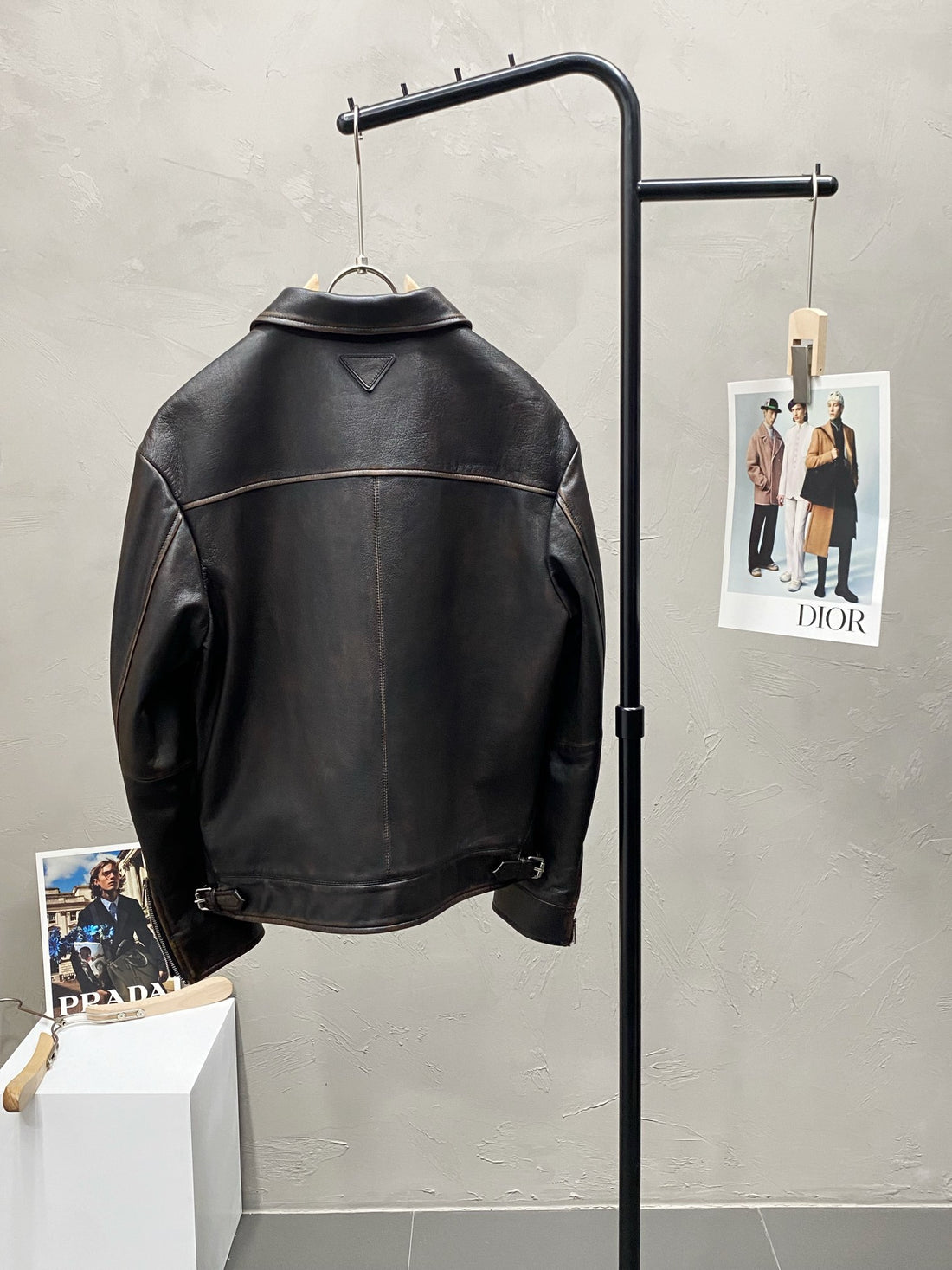 Prada Leather Jacket Black