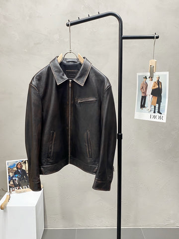 Prada Leather Jacket Black