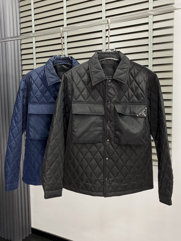 Prada Jackets Black/Blue
