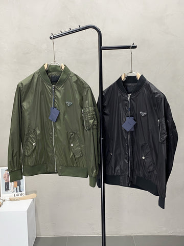Prada Jackets Black/Green