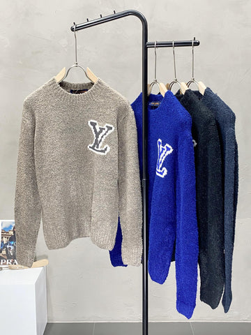 Louis Vuitton Pullovers White/Blue/Dark Blue