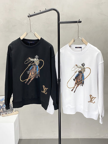 Louis Vuitton Pullovers Black/White
