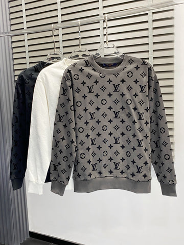 Louis Vuitton Pullovers Black/White /Grey