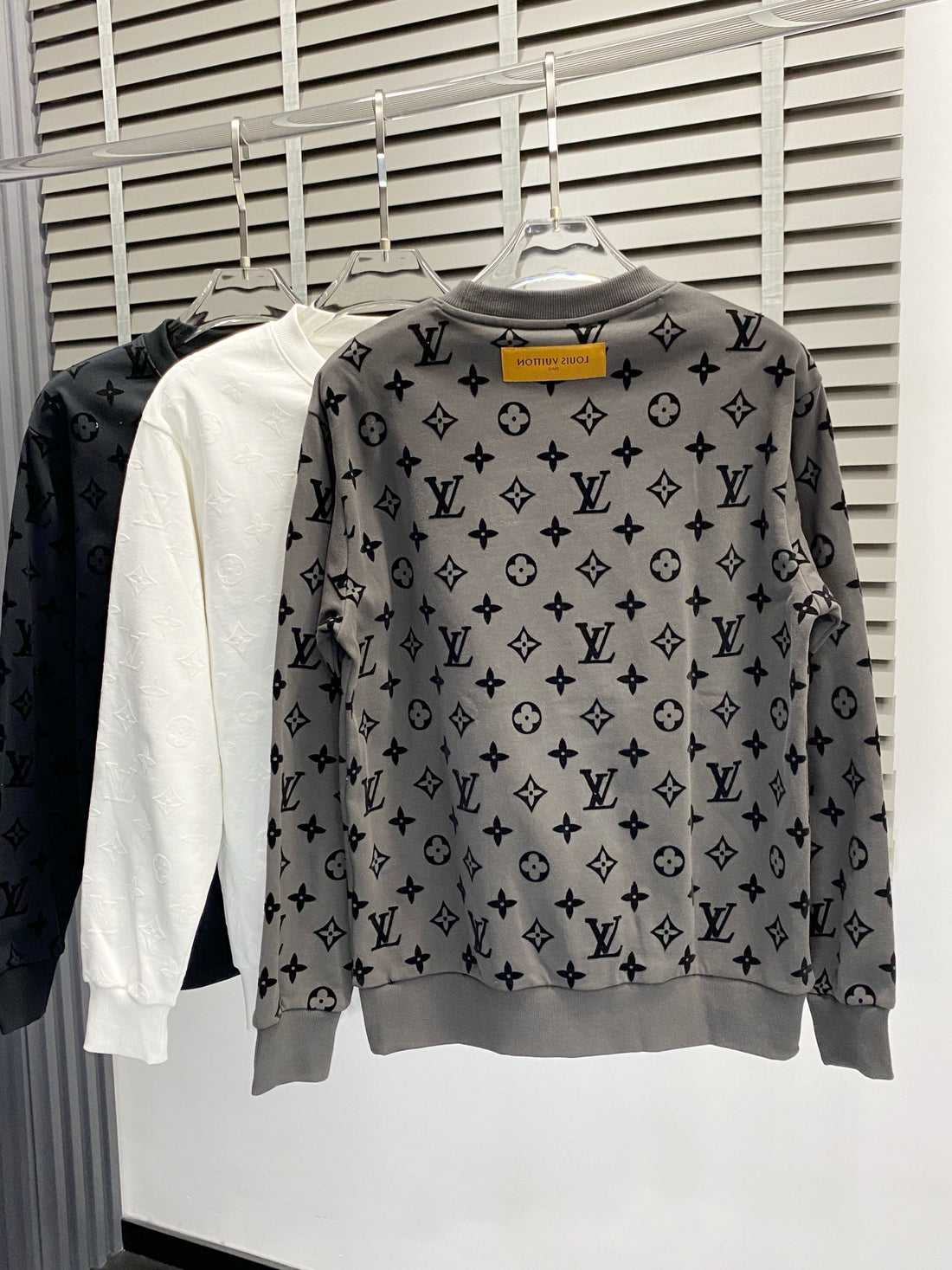 Louis Vuitton Pullovers Black/White /Grey