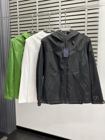 Prada Jackets Black/White/Green