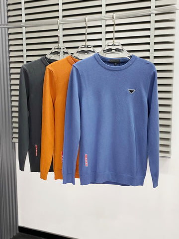 Prada Pullovers Blue/Orange/Black