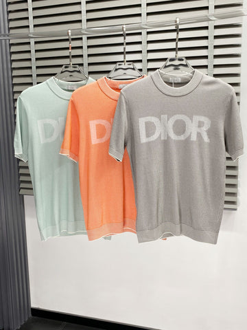 Dior Shirt Orange / Grey / White
