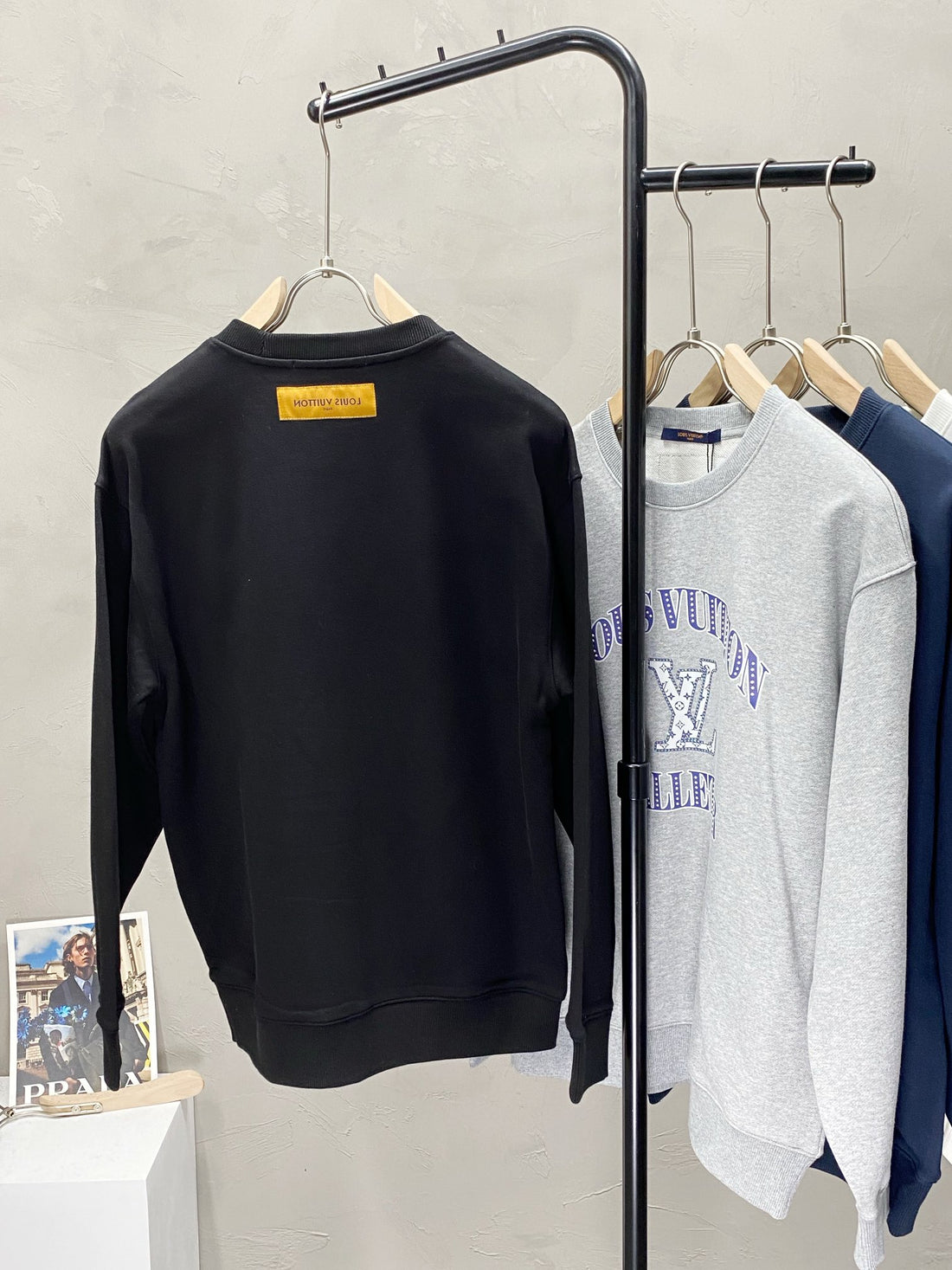 Louis Vuitton Pullovers Black/White/Blue/Grey