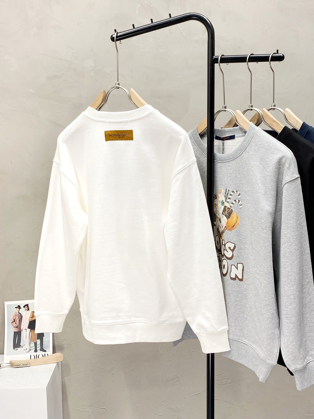 Louis Vuitton Pullovers Black/White/Grey/Blue