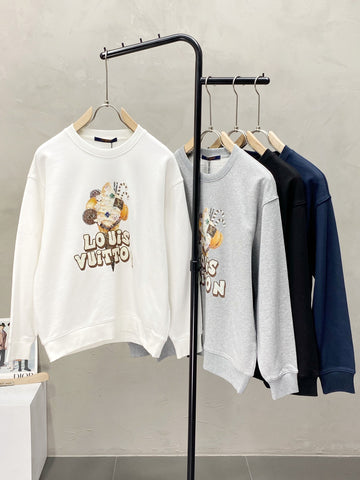 Louis Vuitton Pullovers Black/White/Grey/Blue