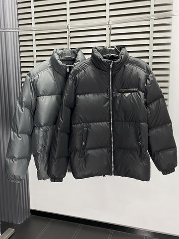 Prada Puffer Jackets Black/Grey