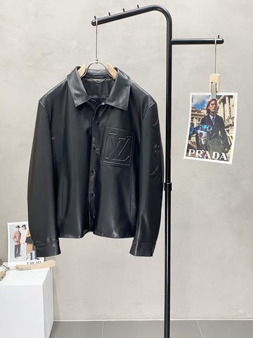 Louis Vuitton Leather Jacket Black