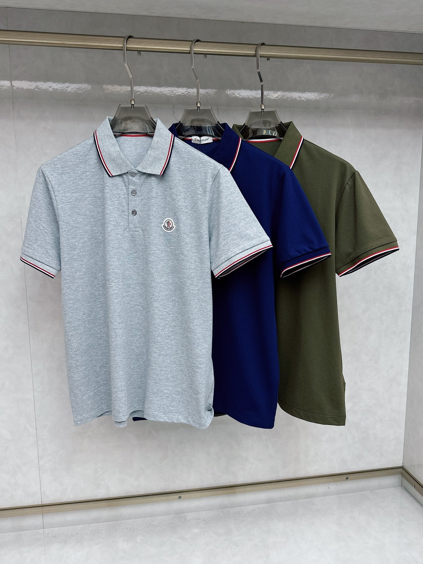 Polo Shirts Grey/Blue/Green