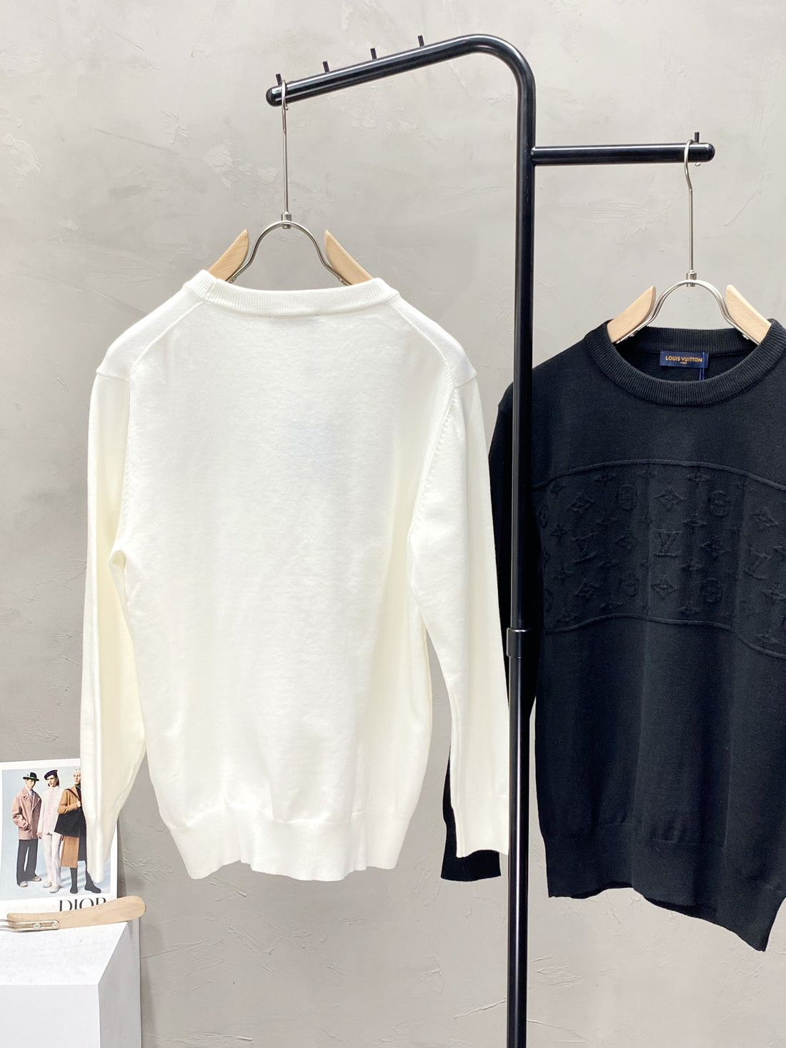 Louis Vuitton Pullovers Black/White