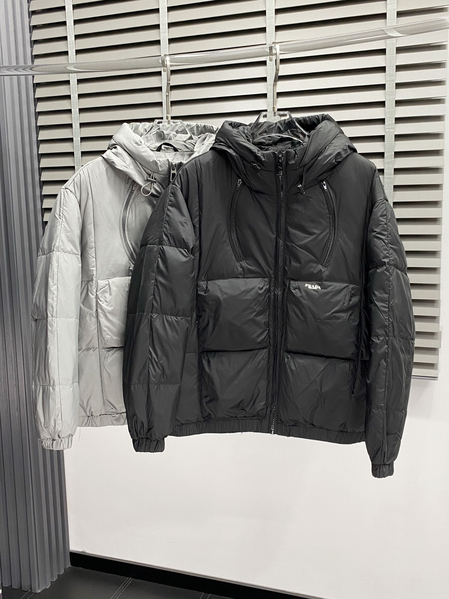 Prada Jackets Black/Grey