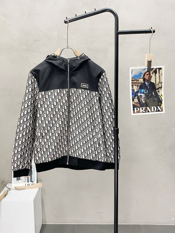 Dior Jacket Balck with White Logo Design